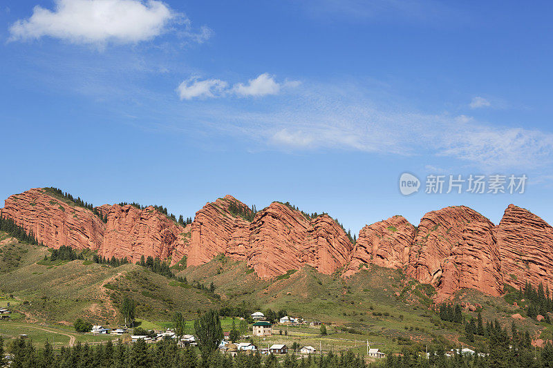 吉尔吉斯斯坦，Jetty Oguz的岩层